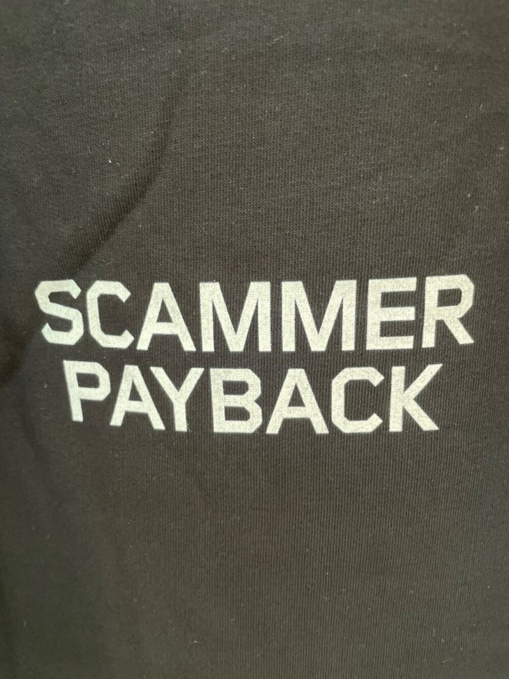 AS Color Scammer Payback Graphic black hoodie sweatshirt Men's Size XL - Picture 4 of 7